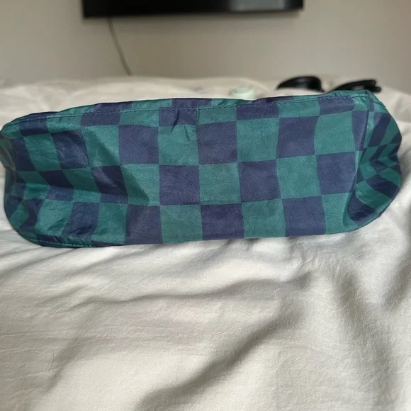 Baggu Medium Crescent Bag Navy Check - Picture 5 of 8